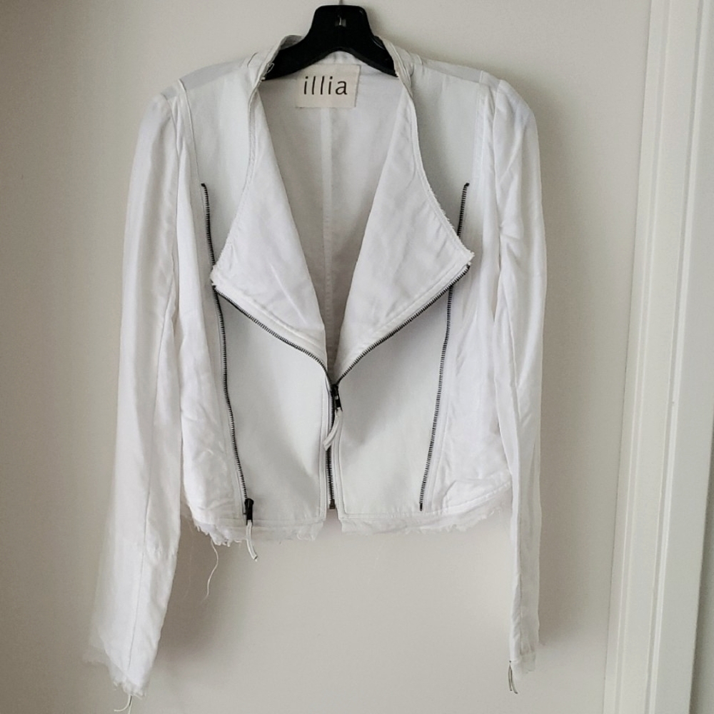 illia Linen and Leather Jacket